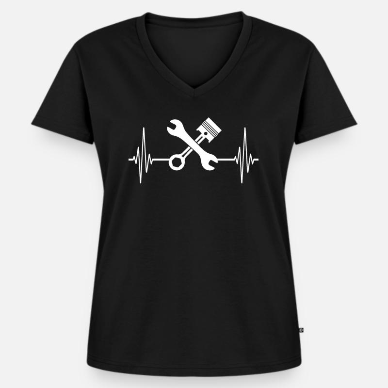 Mechanic ECG Screwdriver Tool - Women's Premium Organic V-neck T-shirt - black