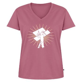 Tournevis magazine installateur de cloisons sèches - T-shirt encolure en V Premium bio Femme - mauve - Devant - AI Model Female 172 dark (172cm)