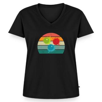 Paintballer Paintballer Paintball Player Color - Women's Premium Organic V-neck T-shirt - black - Front - AI Model Female 172 light (172cm)