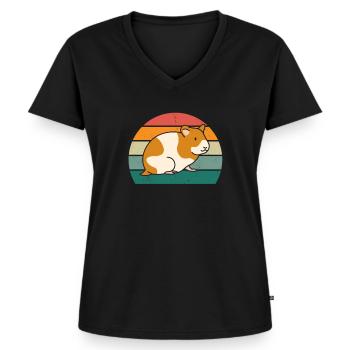 Rodents Rodents Hamster Rat Mouse Squirrel - Women's Premium Organic V-neck T-shirt - black - Front - AI Model Female 172 light (172cm)