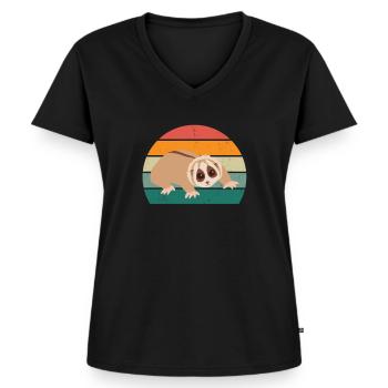 Loris Monkey Monkey Monkey Climbing Climbing Forest Loris - Women's Premium Organic V-neck T-shirt - black - Front - AI Model Female 172 light (172cm)