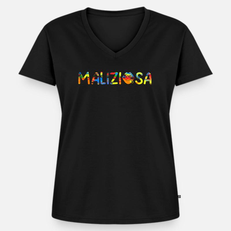 Mischievous Paint Version - Women's Premium Organic V-neck T-shirt - black
