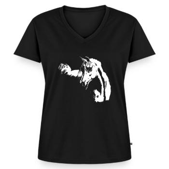 arabisches Pferd - Frauen Premium Bio T-Shirt mit V-Ausschnitt - Schwarz - Vorne - AI Model Female 172 light (172cm)