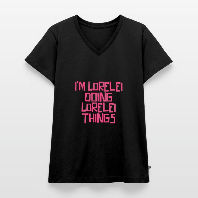 I'm Lorelei doing Lorelei things Women's Premium Organic V-neck T-shirt