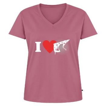 Drywall occupation Drywall fitter Drywall - Women's Premium Organic V-neck T-shirt - mauve - Front - AI Model Female 172 dark (172cm)