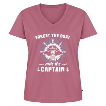 Captain Boat Owner Captain - Women's Premium Organic V-neck T-shirt - mauve - Front - AI Model Female 172 dark (172cm)