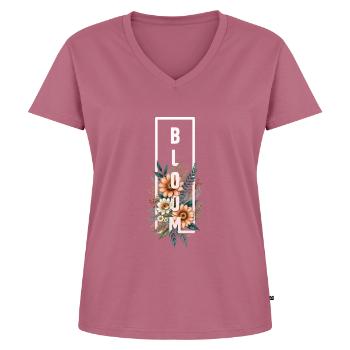 Bloom Botanical Frame - Women's Premium Organic V-neck T-shirt - mauve - Front - AI Model Female 172 dark (172cm)