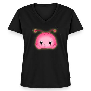 Kawaii - T-shirt encolure en V Premium bio Femme - noir - Devant - AI Model Female 172 light (172cm)