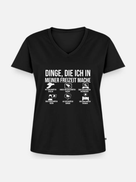 Schildkröte Schildkröten - Frauen Premium Bio T-Shirt mit V-Ausschnitt - Schwarz
