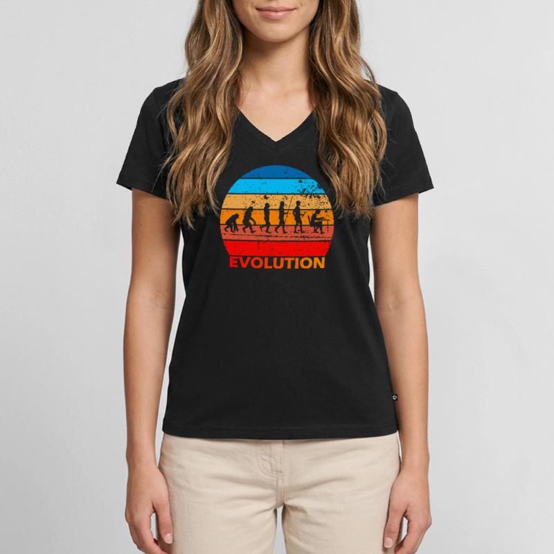 Evolution de l’informatique informatique Informatique Computer Science Computer Nerds T-shirt encolure en V Premium bio Femme