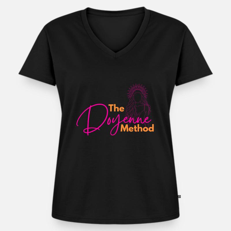 Die Doyenne-Methode - Frauen Premium Bio T-Shirt mit V-Ausschnitt - Schwarz