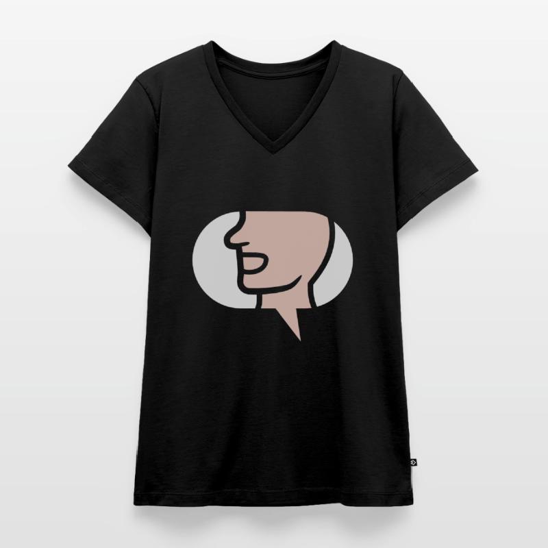 Chat Simple Symbol Speech Bubble Women's Premium Organic V-neck T-shirt