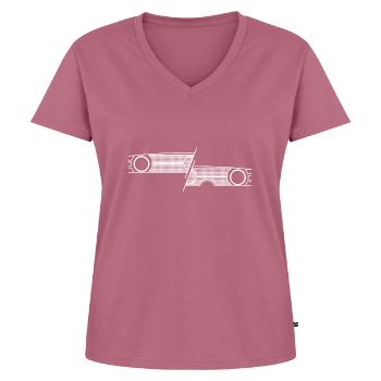 Unimog - Oldtimer - Offroad - Accessoire d’alimentation universel - T-shirt encolure en V Premium bio Femme - mauve - Devant - AI Model Female 172 dark (172cm)