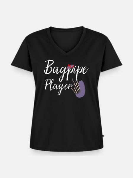 Dudelsack - Frauen Premium Bio T-Shirt mit V-Ausschnitt - Schwarz