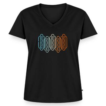 Hot Dog - T-shirt encolure en V Premium bio Femme - noir - Devant - AI Model Female 172 light (172cm)