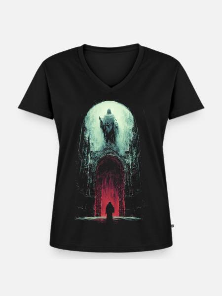 See you8 in Valhalla - Frauen Premium Bio T-Shirt mit V-Ausschnitt - Schwarz