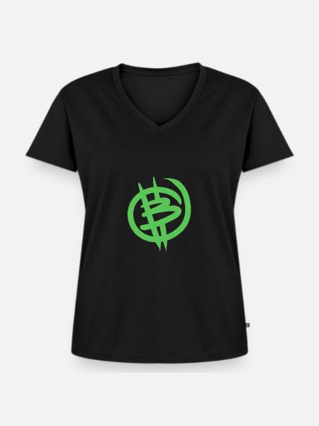 Bitcoin Cash - Frauen Premium Bio T-Shirt mit V-Ausschnitt - Schwarz