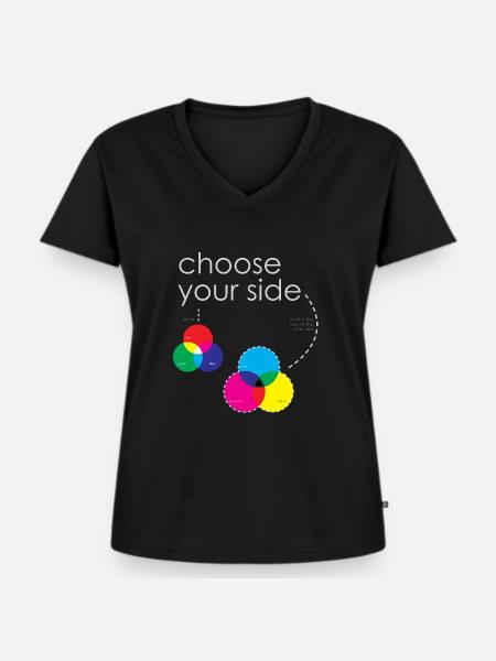 Farbsysteme - Frauen Premium Bio T-Shirt mit V-Ausschnitt - Schwarz