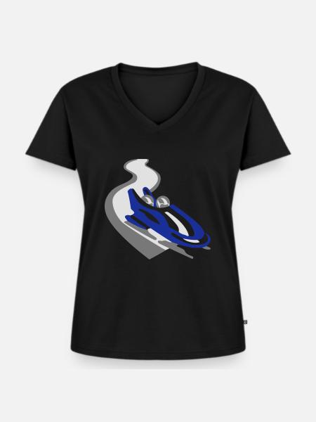 Bob - Frauen Premium Bio T-Shirt mit V-Ausschnitt - Schwarz