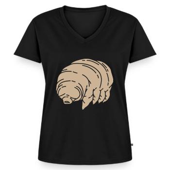 Tardigrade water bear microbiology - Women's Premium Organic V-neck T-shirt - black - Front - AI Model Female 172 light (172cm)