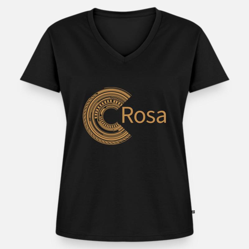 Per il rosa - Maglietta ecologica premium da donna con scollo a V - nero