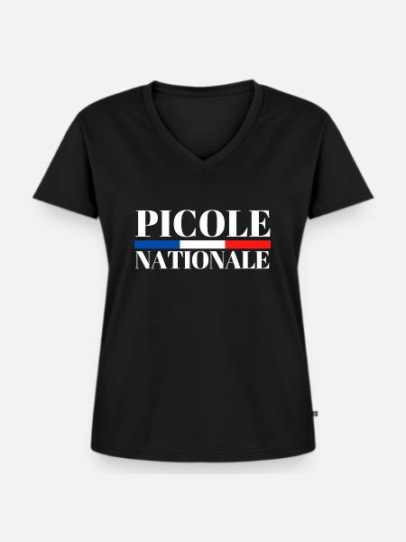 12. Nationale 1. - Frauen Premium Bio T-Shirt mit V-Ausschnitt - Schwarz