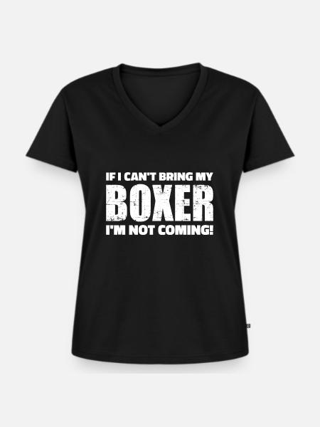 Boxer - Frauen Premium Bio T-Shirt mit V-Ausschnitt - Schwarz