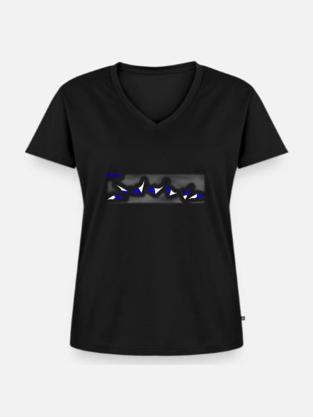 Backspin - Frauen Premium Bio T-Shirt mit V-Ausschnitt - Schwarz