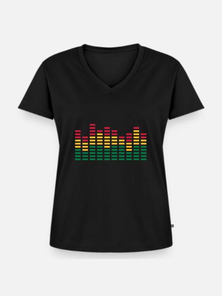equalizer - Frauen Premium Bio T-Shirt mit V-Ausschnitt - Schwarz