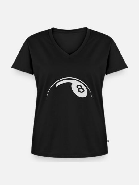 8-Ball - Frauen Premium Bio T-Shirt mit V-Ausschnitt - Schwarz