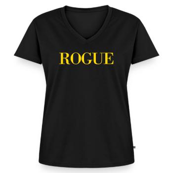Rogue- Montrez votre côté obscur - T-shirt encolure en V Premium bio Femme - noir - Devant - AI Model Female 172 light (172cm)