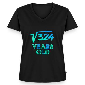 18. Geburtstag - Frauen Premium Bio T-Shirt mit V-Ausschnitt - Schwarz - Vorne - AI Model Female 172 light (172cm)