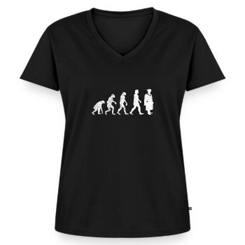 Docteur doctorat médecin scientifique médecins - T-shirt encolure en V Premium bio Femme - noir - Devant - AI Model Female 172 light (172cm)