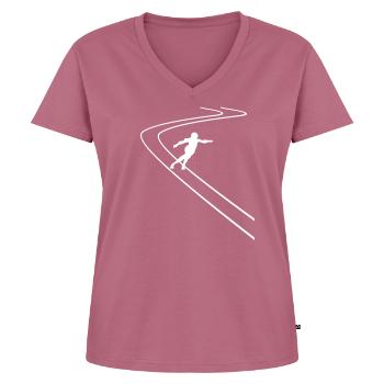 Rollerskater Skating Rollschuhläufer Skater - Frauen Premium Bio T-Shirt mit V-Ausschnitt - Mauve - Vorne - AI Model Female 172 dark (172cm)