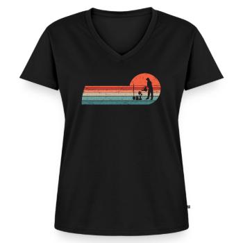 Gärtner Garten-Planzen Gärtner - Frauen Premium Bio T-Shirt mit V-Ausschnitt - Schwarz - Vorne - AI Model Female 172 light (172cm)