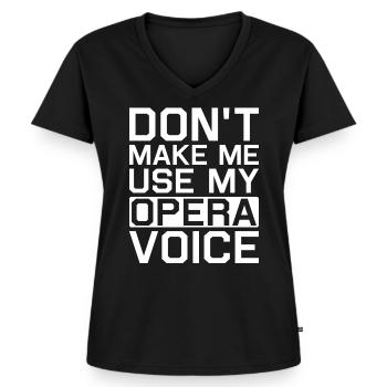 Opera singer singer opera houses - Women's Premium Organic V-neck T-shirt - black - Front - AI Model Female 172 light (172cm)