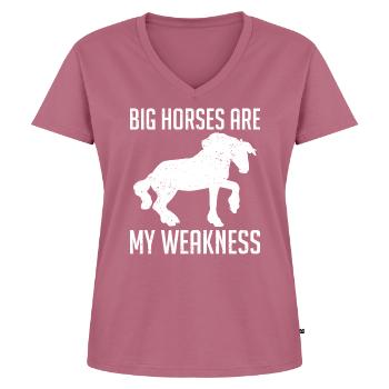 Clydesdale Cold Blood Horse Écosse Cheval - T-shirt encolure en V Premium bio Femme - mauve - Devant - AI Model Female 172 dark (172cm)