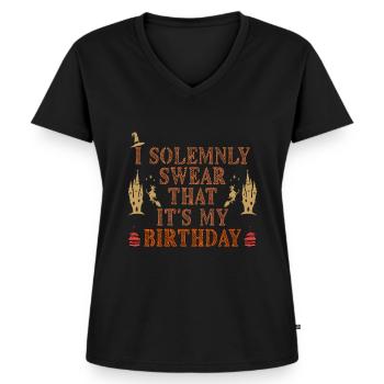 That it's my birthday costume for kids - Women's Premium Organic V-neck T-shirt - black - Front - AI Model Female 172 light (172cm)