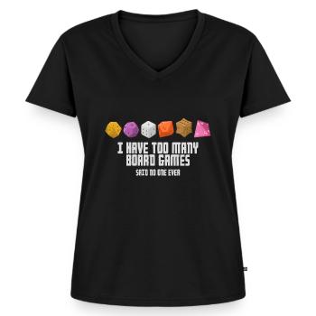 Brettspiel - Frauen Premium Bio T-Shirt mit V-Ausschnitt - Schwarz - Vorne - AI Model Female 172 light (172cm)