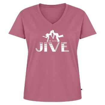 Jive Latin Dance Dancing Dancer Dancer Gift - Women's Premium Organic V-neck T-shirt - mauve - Front - AI Model Female 172 dark (172cm)