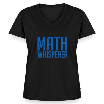 Math nerd - Vrouwen Premium Bio T-shirt met V-hals - zwart - Voor - AI Model Female 172 light (172cm)