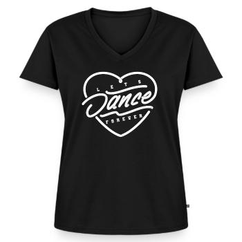 Dance forever tanzen Tänzer Geschenk - Frauen Premium Bio T-Shirt mit V-Ausschnitt - Schwarz - Vorne - AI Model Female 172 light (172cm)