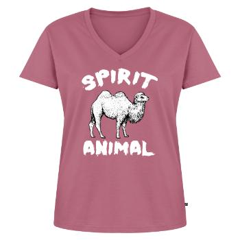 CHAMEAU - T-shirt encolure en V Premium bio Femme - mauve - Devant - AI Model Female 172 dark (172cm)