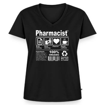 Pharmacist - Frauen Premium Bio T-Shirt mit V-Ausschnitt - Schwarz - Vorne - AI Model Female 172 light (172cm)