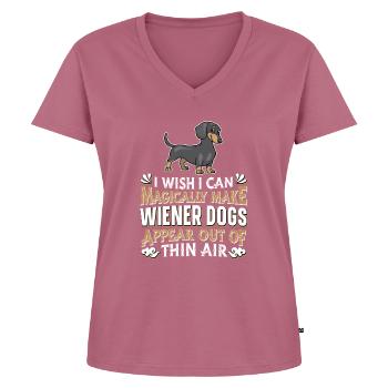 Dachshund Viennese Dachshund Rauhhaardackel - Women's Premium Organic V-neck T-shirt - mauve - Front - AI Model Female 172 dark (172cm)