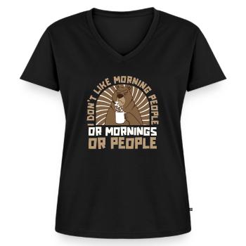 Grizzly Bear Brown Bear - Women's Premium Organic V-neck T-shirt - black - Front - AI Model Female 172 light (172cm)