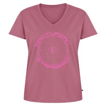 Arcturian Starseed 11:11 - Frauen Premium Bio T-Shirt mit V-Ausschnitt - Mauve - Vorne - AI Model Female 172 dark (172cm)