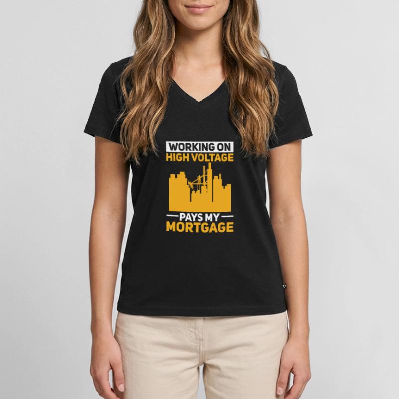 Electrician Electrical Engineer Electronics Technician Women's Premium Organic V-neck T-shirt