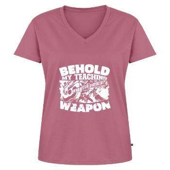 Music Teacher Music Teacher - Women's Premium Organic V-neck T-shirt - mauve - Front - AI Model Female 172 dark (172cm)
