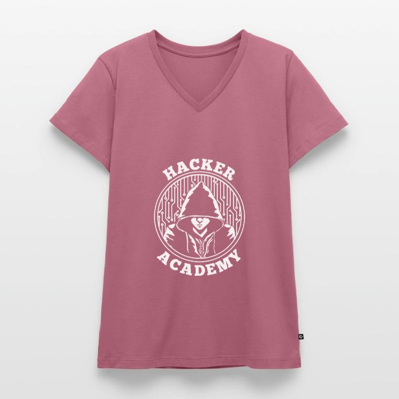 Programmeur Codeur développeur T-shirt encolure en V Premium bio Femme